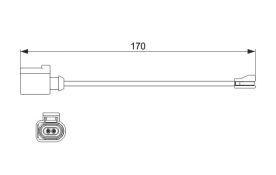 Warning Contact, brake pad wear AP612 Bosch