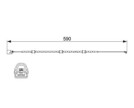 Warning Contact, brake pad wear AP613 Bosch