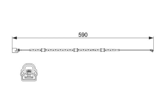 Warning Contact, brake pad wear AP613 Bosch