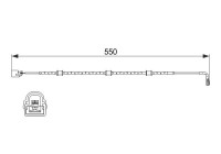 Warning Contact, brake pad wear AP614 Bosch