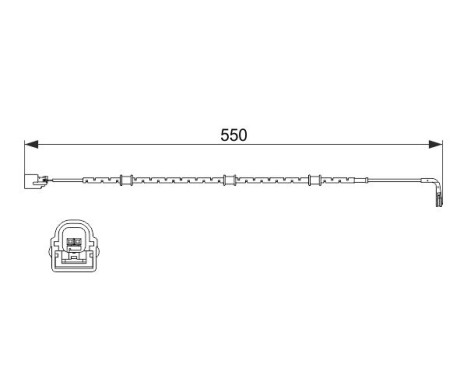 Warning Contact, brake pad wear AP614 Bosch