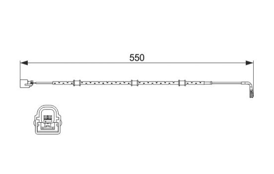 Warning Contact, brake pad wear AP614 Bosch