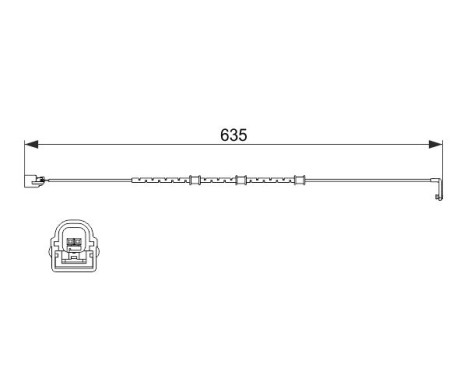 Warning Contact, brake pad wear AP615 Bosch, Image 5