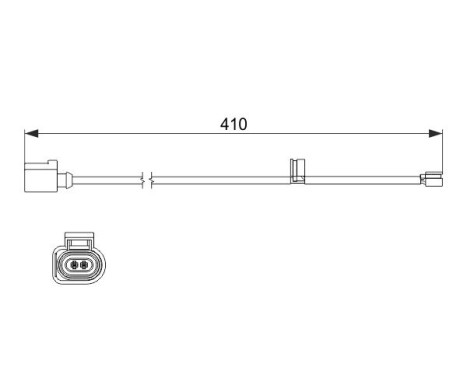 Warning Contact, brake pad wear AP616 Bosch