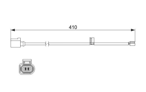 Warning Contact, brake pad wear AP616 Bosch