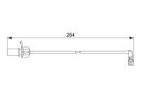 Warning Contact, brake pad wear AP617 Bosch