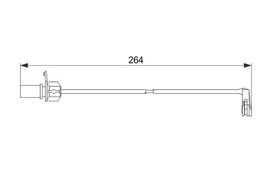 Warning Contact, brake pad wear AP617 Bosch