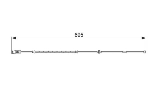 Warning Contact, brake pad wear AP800 Bosch