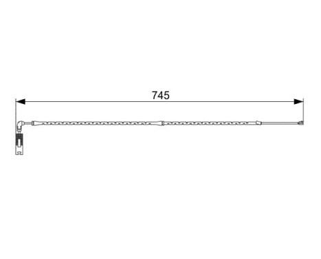 Warning Contact, brake pad wear AP801 Bosch, Image 2