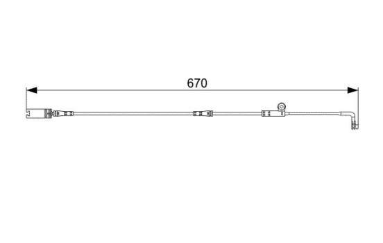Warning Contact, brake pad wear AP803 Bosch, Image 2