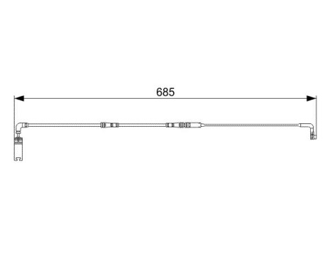 Warning Contact, brake pad wear AP804 Bosch, Image 6