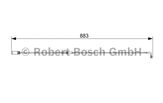 Warning Contact, brake pad wear AP806 Bosch, Image 2