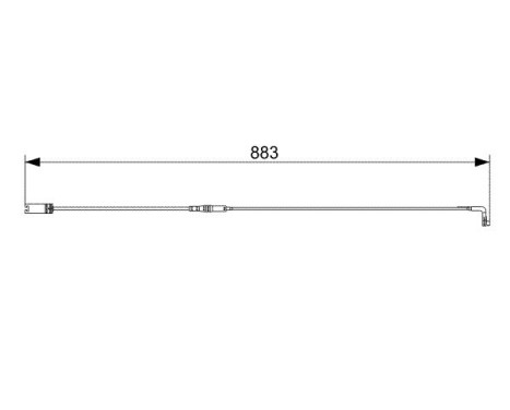 Warning Contact, brake pad wear AP806 Bosch, Image 3