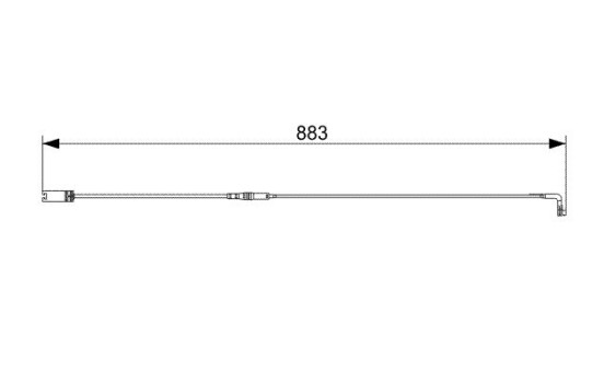 Warning Contact, brake pad wear AP806 Bosch, Image 3