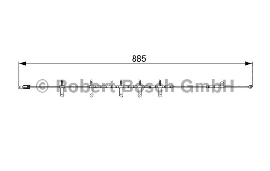 Warning Contact, brake pad wear AP810 Bosch