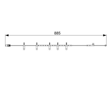 Warning Contact, brake pad wear AP810 Bosch, Image 6