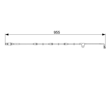 Warning Contact, brake pad wear AP821 Bosch, Image 2