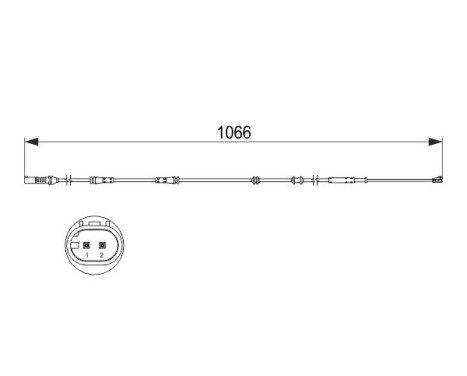 Warning Contact, brake pad wear AP829 Bosch