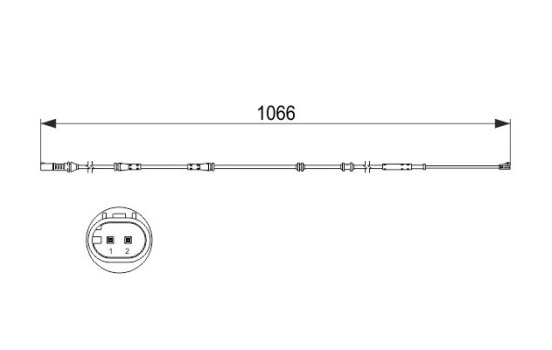 Warning Contact, brake pad wear AP829 Bosch