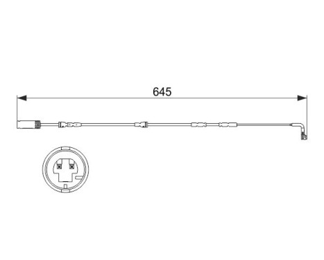Warning Contact, brake pad wear AP832 Bosch