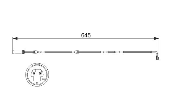 Warning Contact, brake pad wear AP832 Bosch