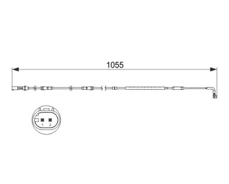 Warning Contact, brake pad wear AP834 Bosch