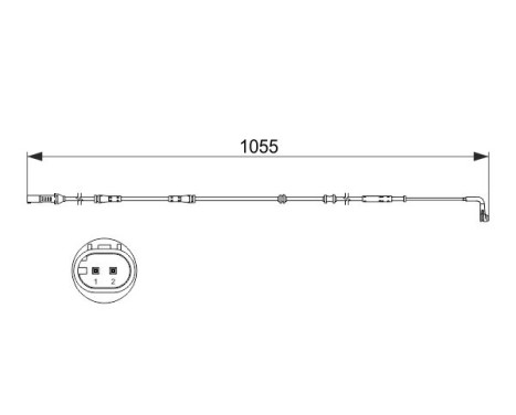 Warning Contact, brake pad wear AP835 Bosch