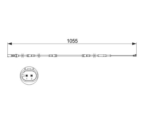 Warning Contact, brake pad wear AP836 Bosch