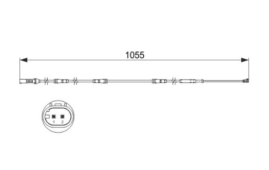 Warning Contact, brake pad wear AP836 Bosch