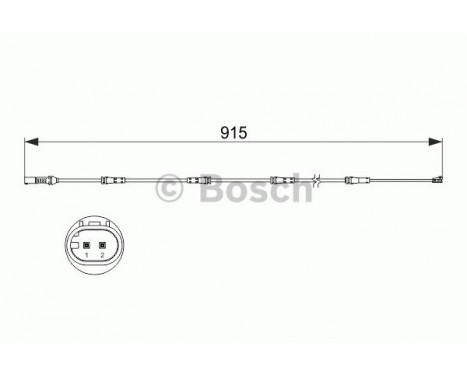 Warning Contact, brake pad wear AP837 Bosch, Image 2