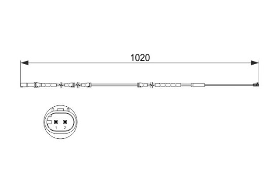 Warning Contact, brake pad wear AP838 Bosch