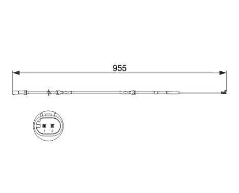 Warning Contact, brake pad wear AP839 Bosch, Image 5