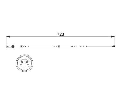 Warning Contact, brake pad wear AP842 Bosch