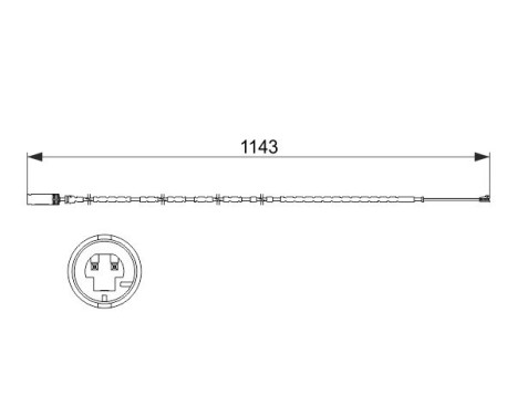 Warning Contact, brake pad wear AP845 Bosch, Image 5