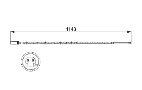 Warning Contact, brake pad wear AP845 Bosch, Image 5