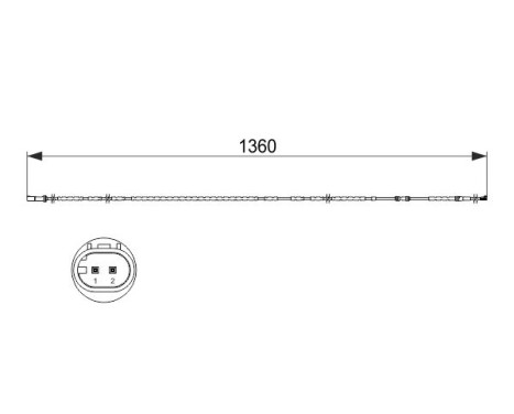 Warning Contact, brake pad wear AP846 Bosch