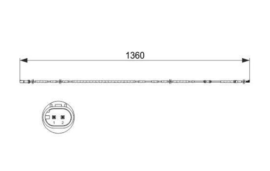 Warning Contact, brake pad wear AP846 Bosch