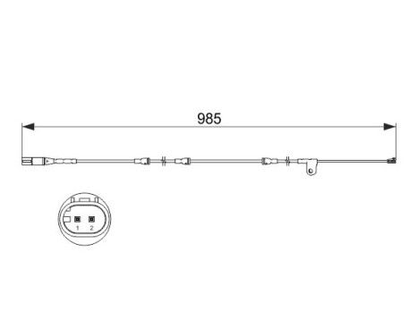 Warning Contact, brake pad wear AP848 Bosch