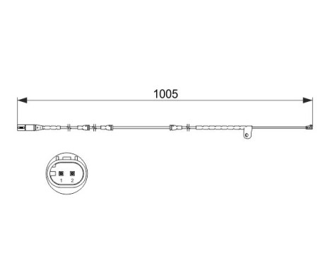 Warning Contact, brake pad wear AP849 Bosch