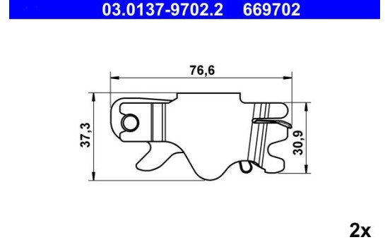 Accessory Kit, parking brake shoes expanding lock, Image 2
