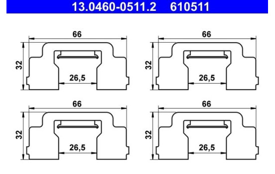 Accessory set, disc brake pad