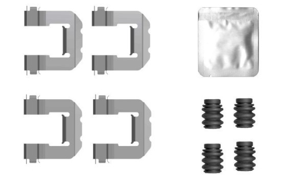 Accessory set, disc brake pad