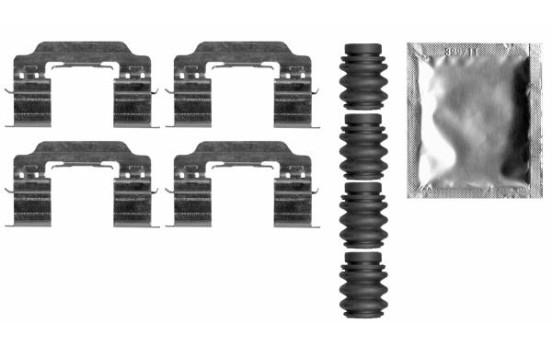 Accessory set, disc brake pad