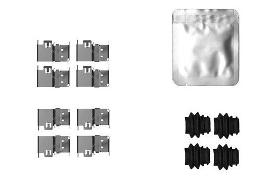 Accessory set, disc brake pad