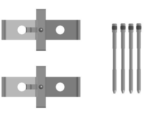 Accessory set, disc brake pad