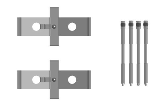 Accessory set, disc brake pad