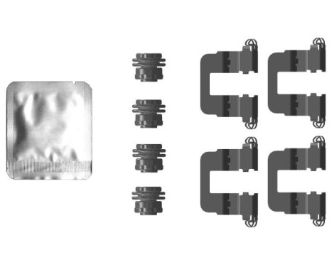 Accessory set, disc brake pad