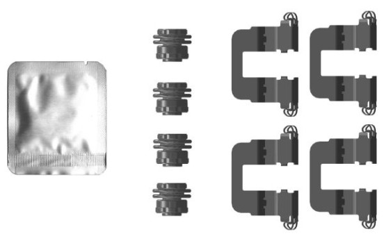 Accessory set, disc brake pad