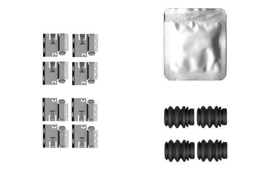 Accessory set, disc brake pad
