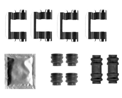 Accessory set, disc brake pad
